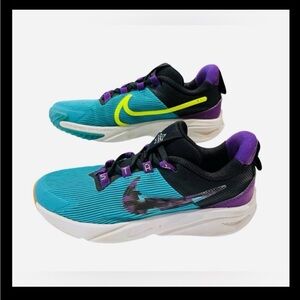Nike Star Runner 4 SE Teal Purple Orange Sneakers FJ1806-300 Shoes-Youth 4Y